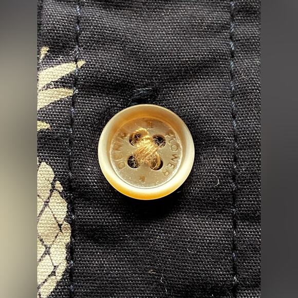 DENIM & FLOWER Ricky Singh Slim-Fit Navy w/White Pineapple Shirt sz L (NWT) - Picture 5 of 7